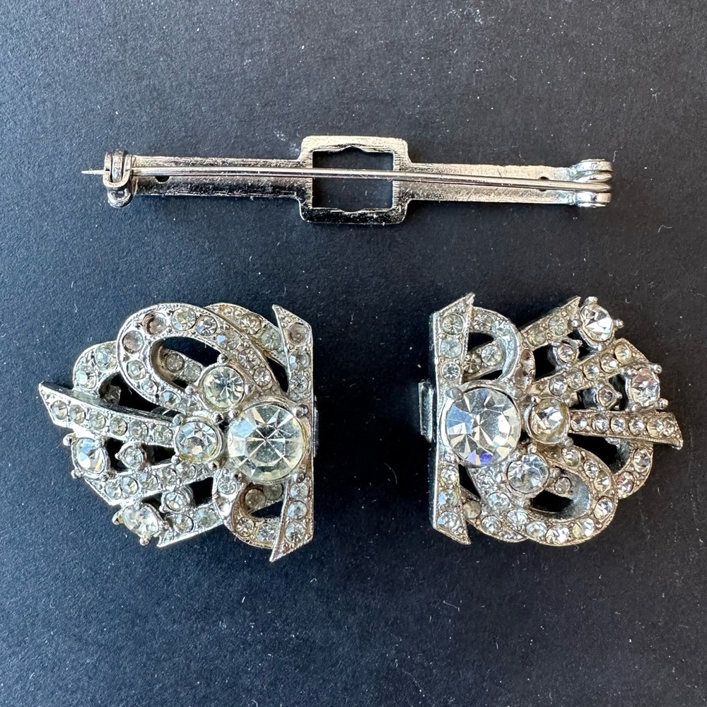 Art Deco Duette-Style Brooch 1940’s - Picture 3 of 7